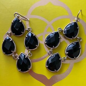 GUC Kendra Scott vintage black Carlone earrings